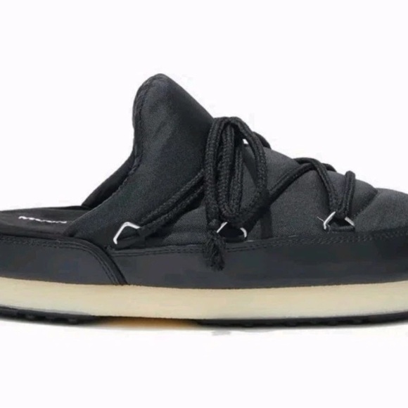 Moon Boot Black Mules Sleek Slip-On Comfort - Picture 3 of 11